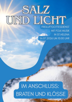 Ein Blauer Himmel und ein Löffel mit Salz.