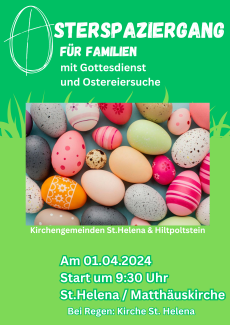 Ein Plakat mit Ostereiern.